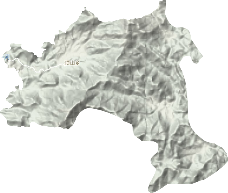 项山乡地形地图