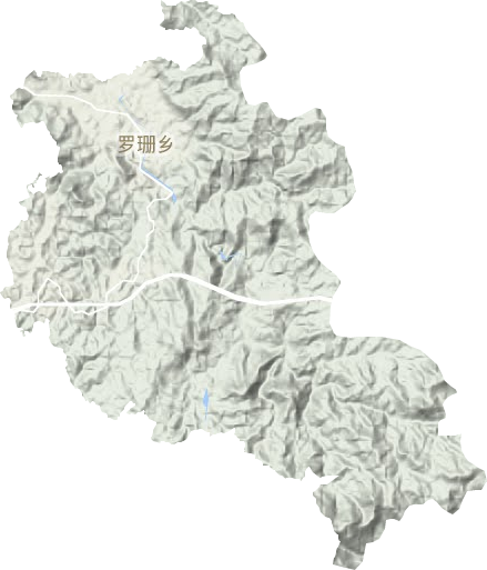罗珊乡地形地图