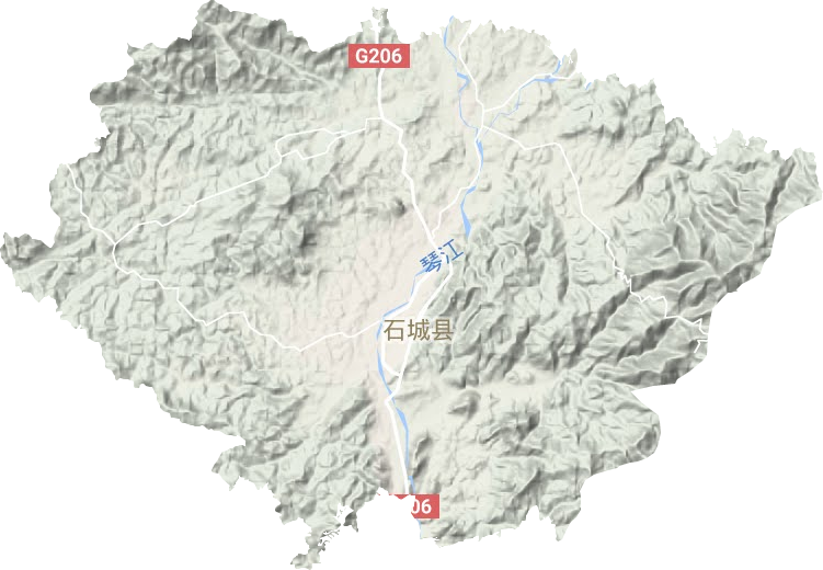 琴江镇地形地图