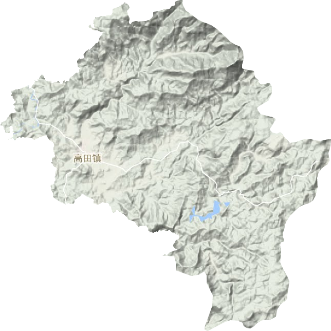 高田镇地形地图