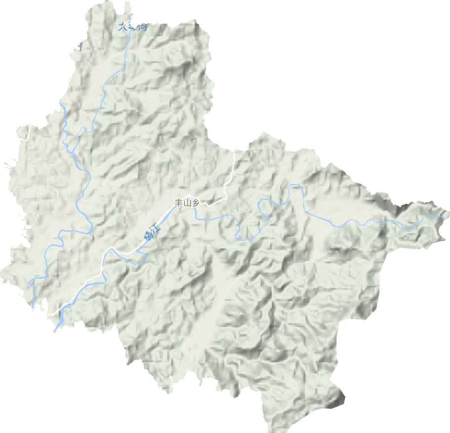 丰山乡地形地图