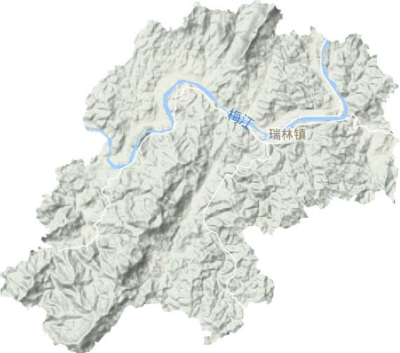 瑞林镇地形地图