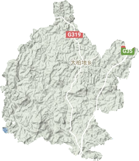 大柏地乡地形地图