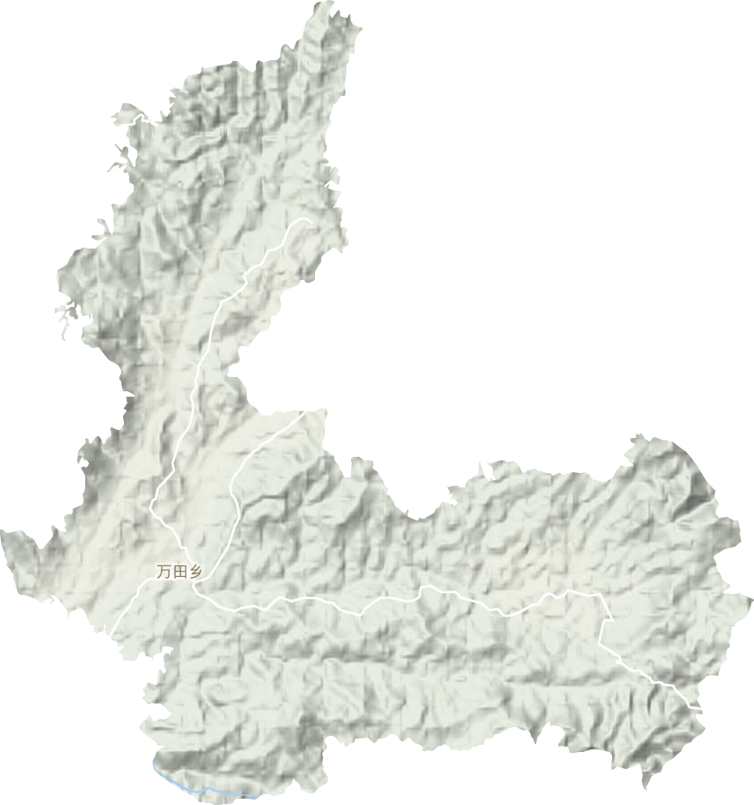 万田乡地形地图