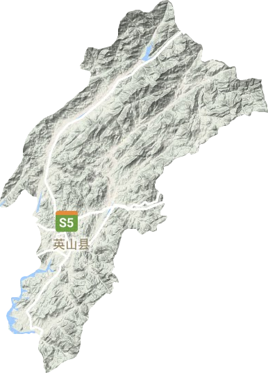 英山县地形地图
