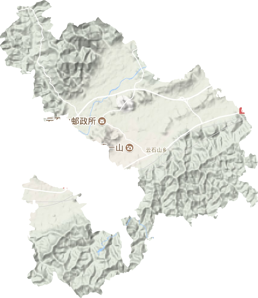 云石山乡地形地图