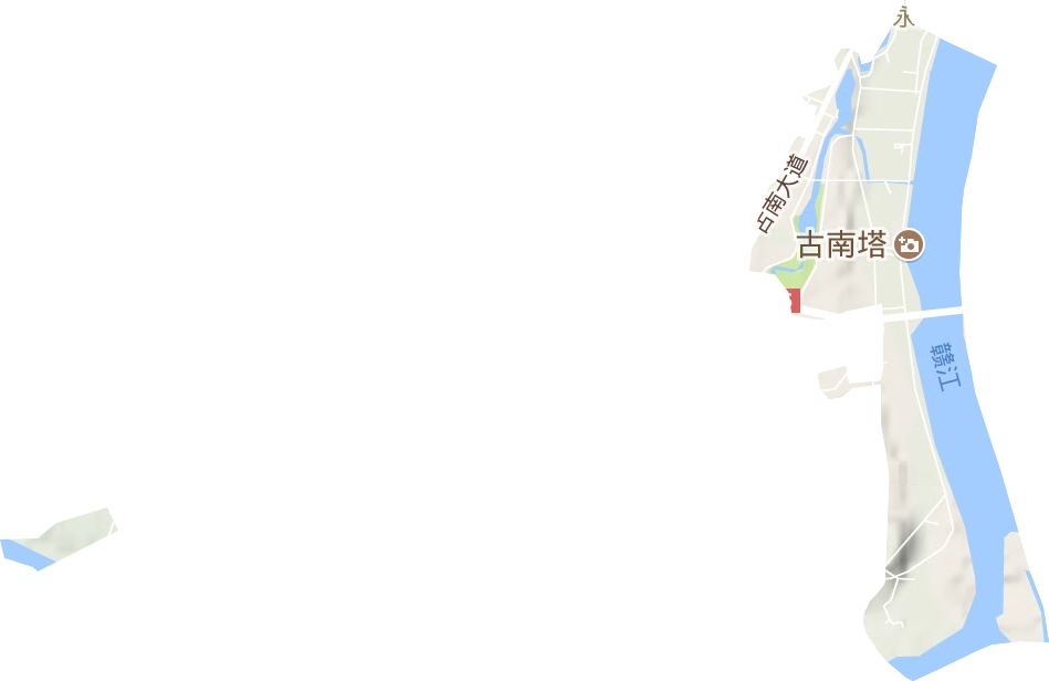 古南街道地形地图