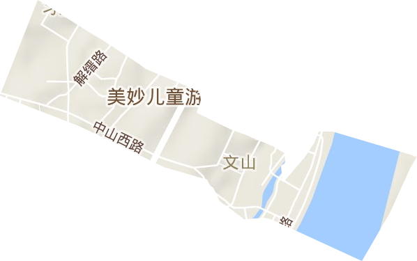 文山街道地形地图