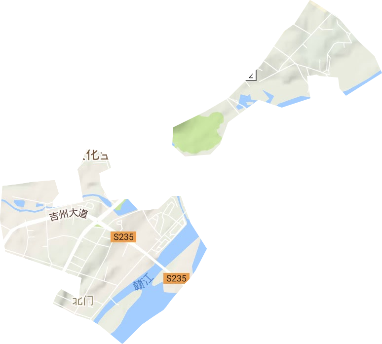 北门街道地形地图