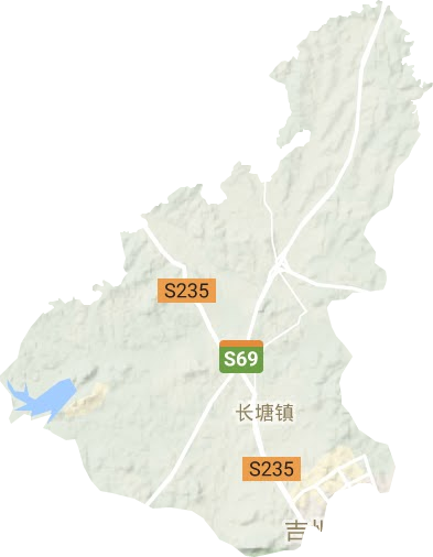 长塘镇地形地图