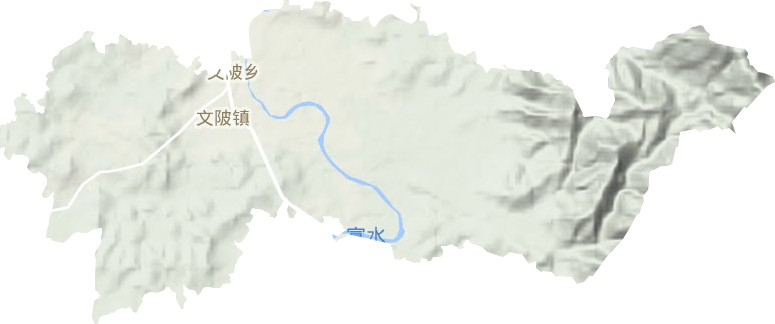 文陂镇地形地图