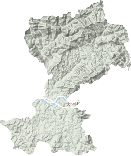 天河镇地形地图