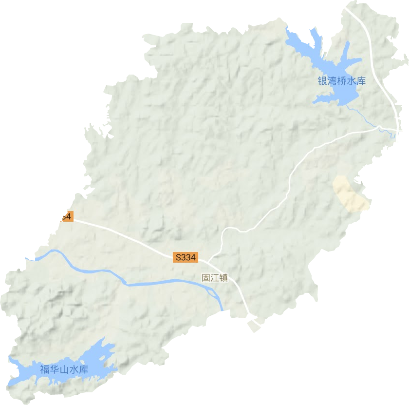 固江镇地形地图