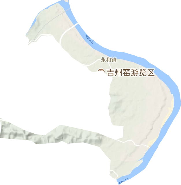 永和镇地形地图
