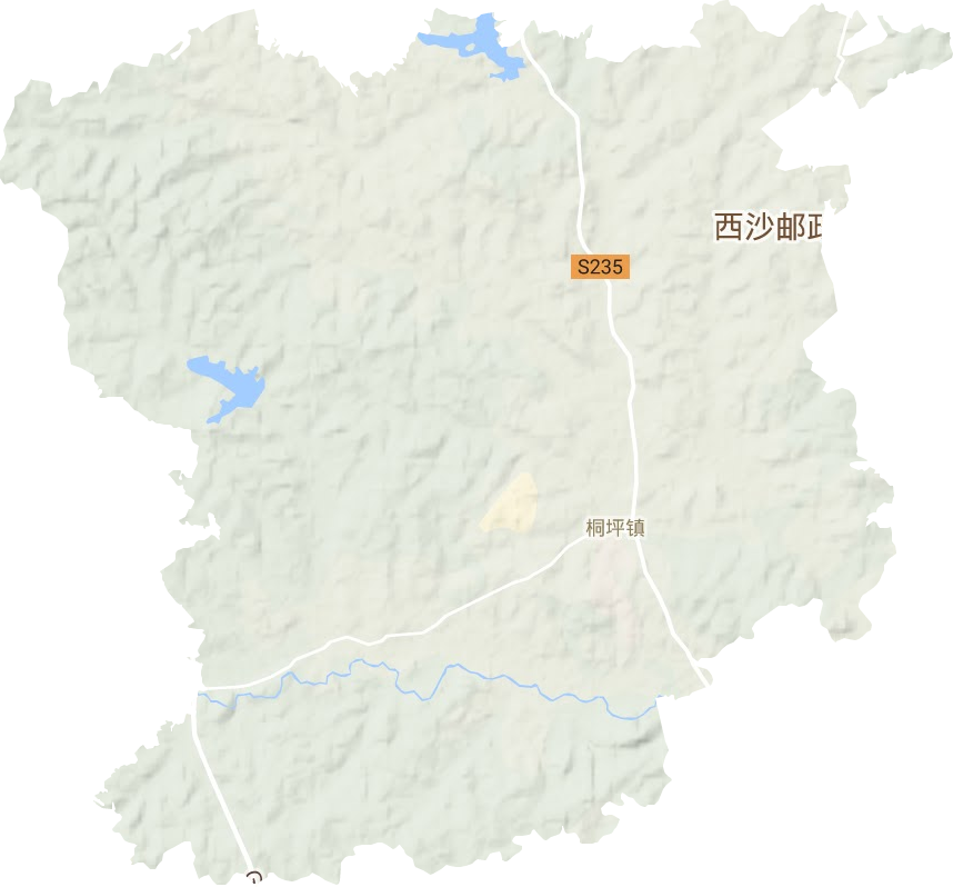 桐坪镇地形地图
