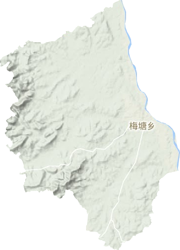 梅塘镇地形地图