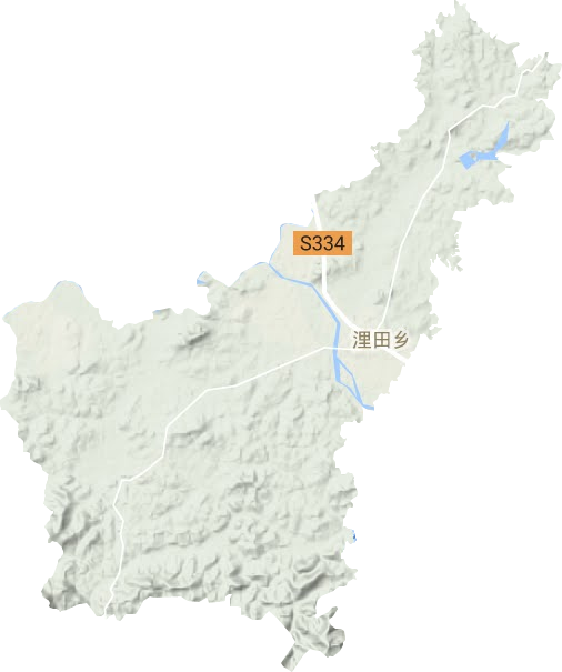 浬田镇地形地图
