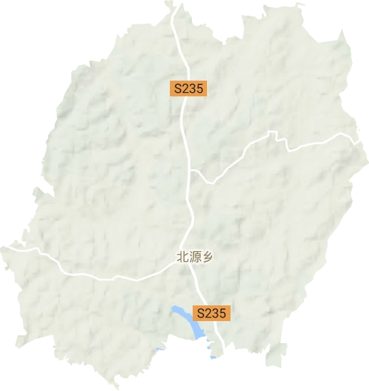 北源乡地形地图