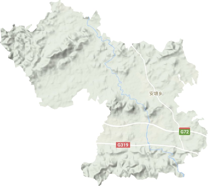 安塘乡地形地图