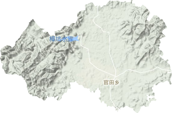 官田乡地形地图