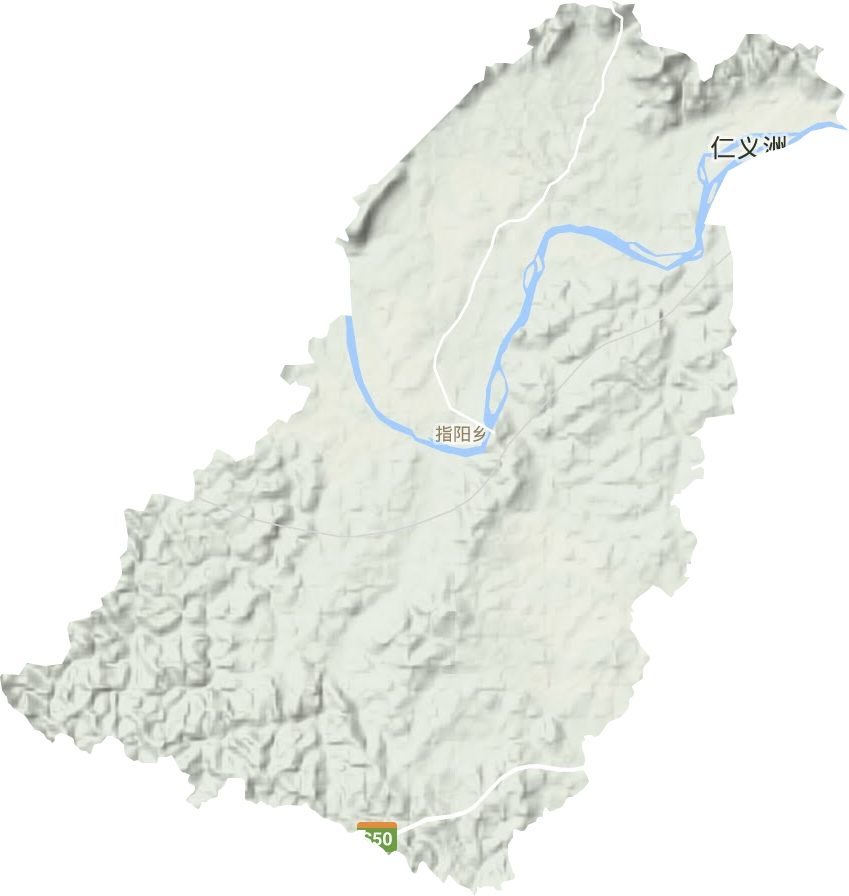 指阳乡地形地图