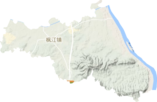 枫江镇地形地图