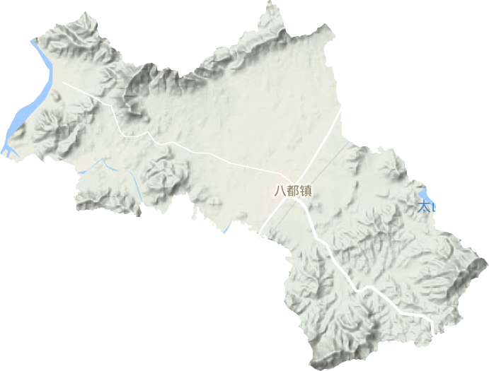 八都镇地形地图