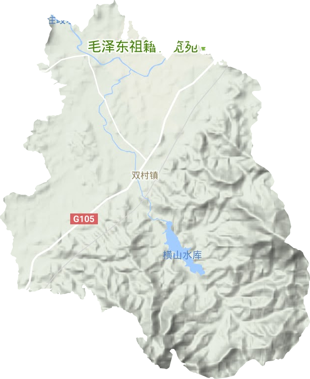 双村镇地形地图