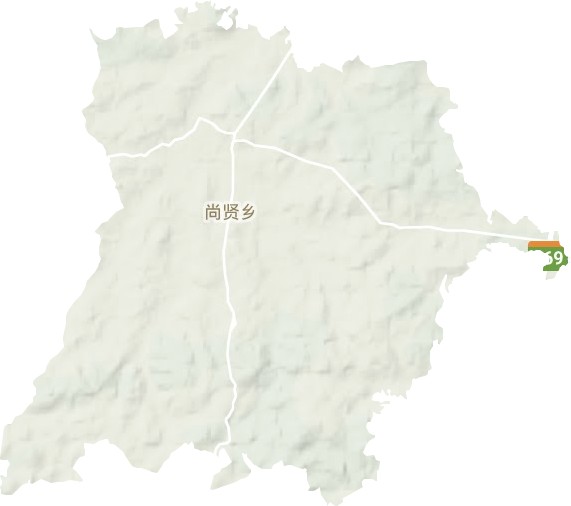 尚贤乡地形地图