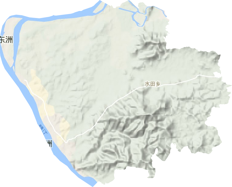 水田乡地形地图