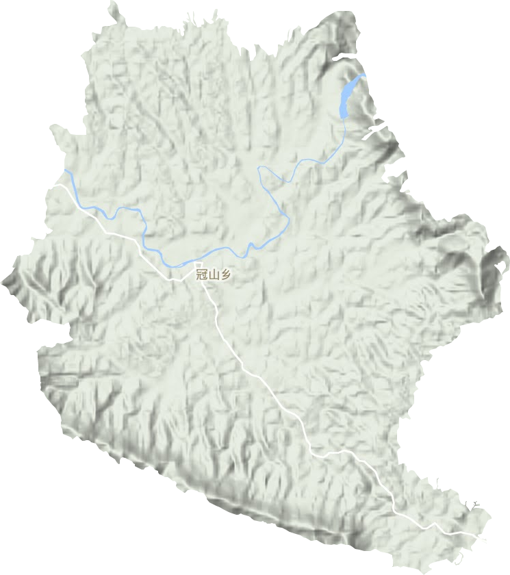 冠山乡地形地图