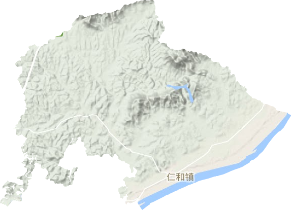 仁和镇地形地图