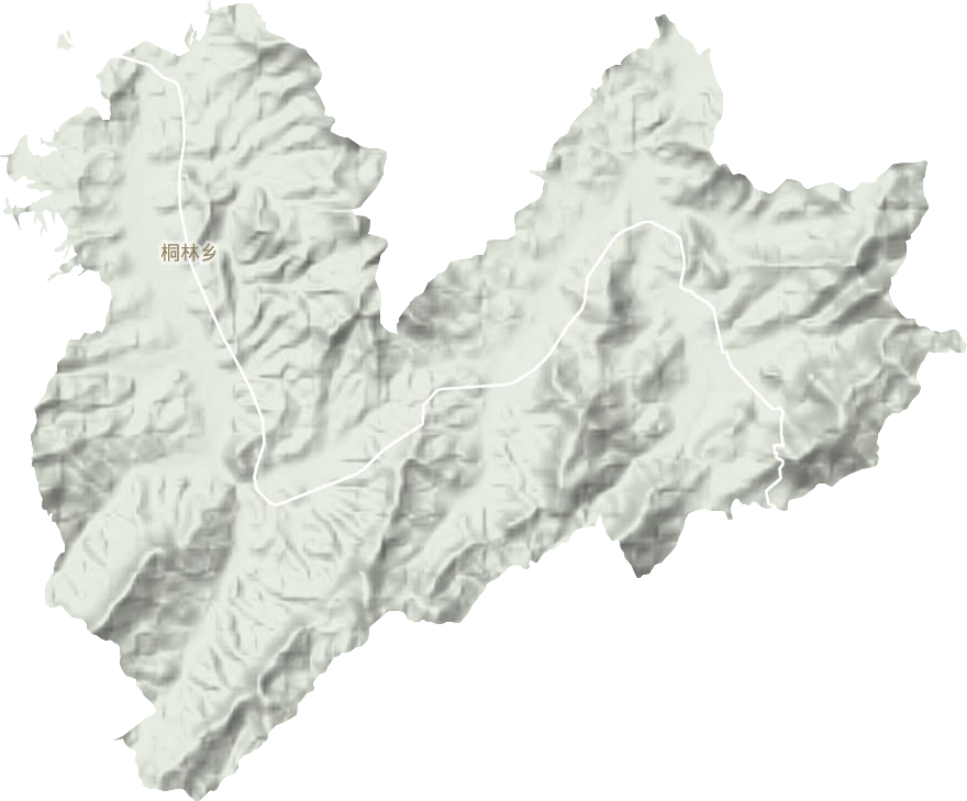 桐林乡地形地图