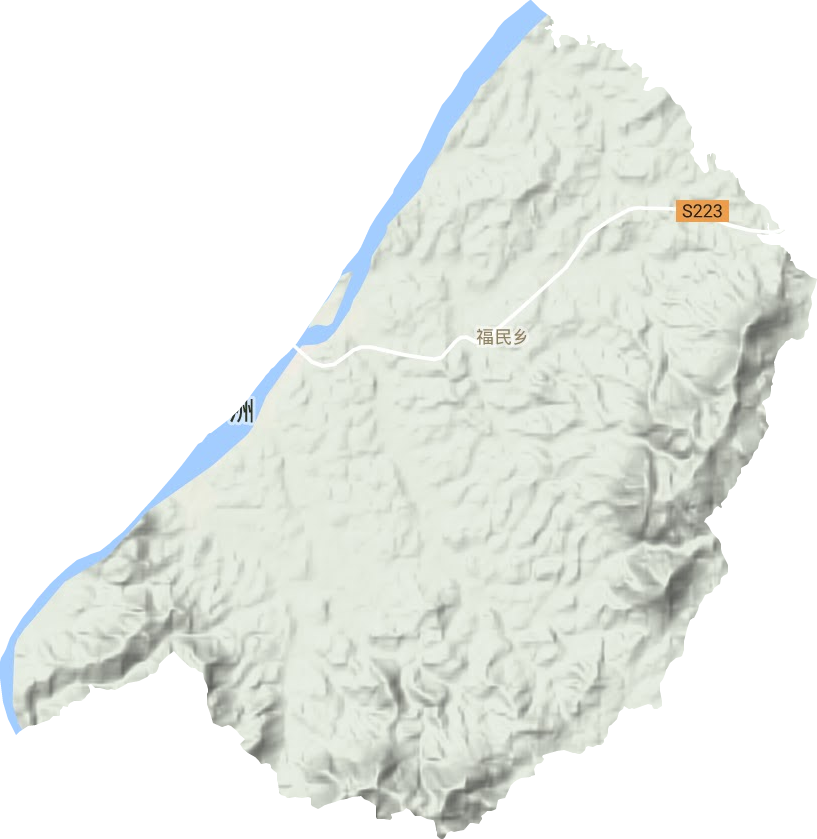 福民乡地形地图
