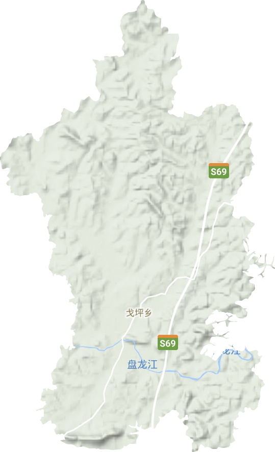 戈坪乡地形地图