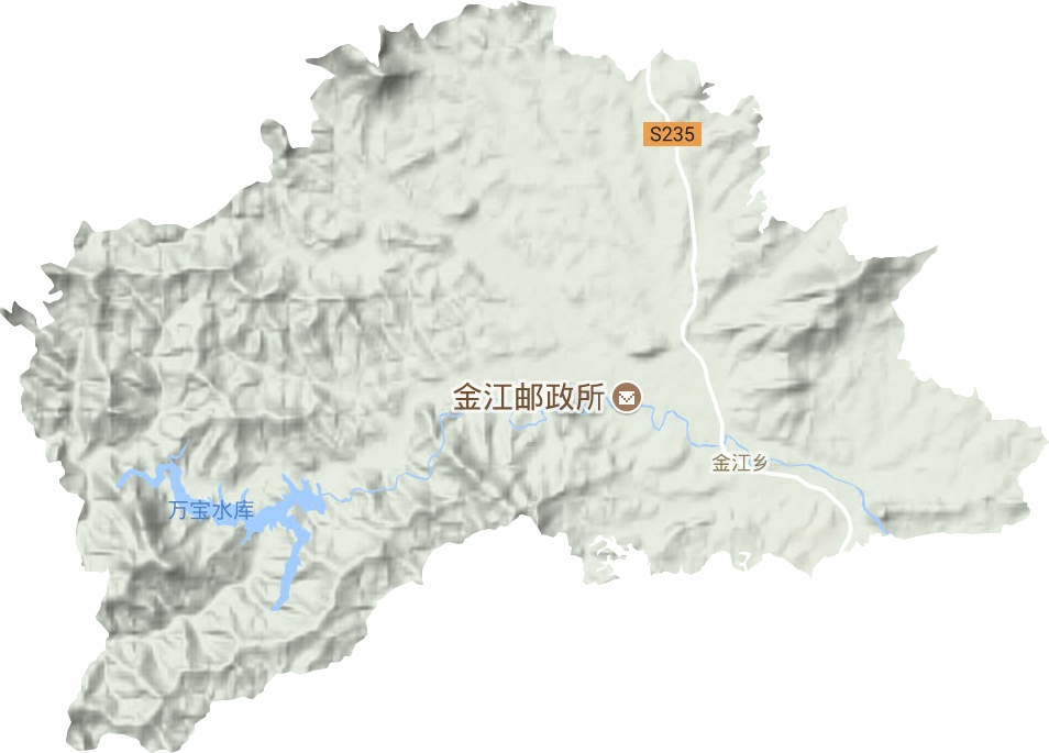 金江乡地形地图