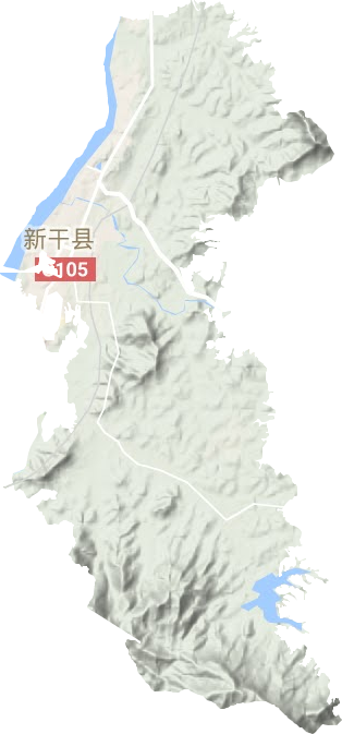 金川镇地形地图