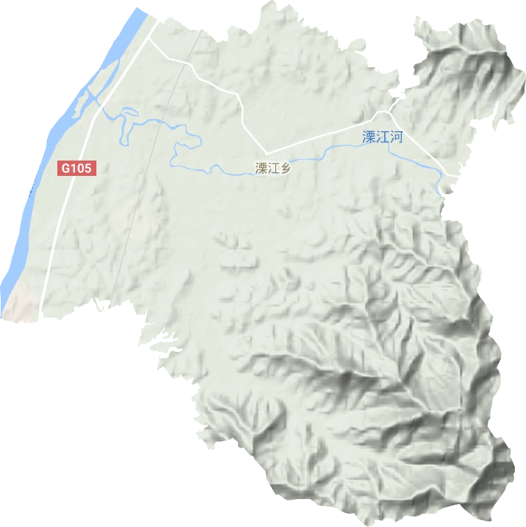 溧江镇地形地图