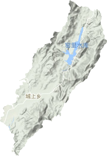 城上乡地形地图
