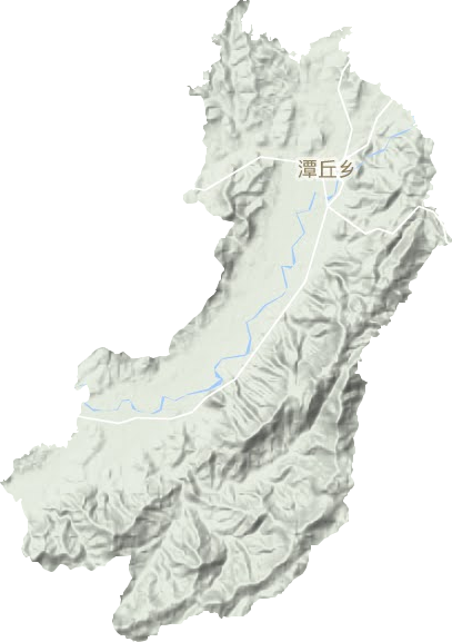 潭丘乡地形地图
