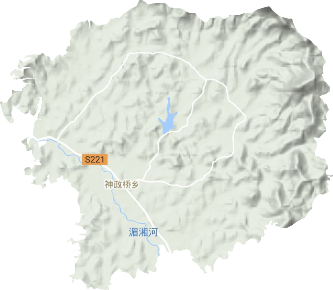 神政桥乡地形地图