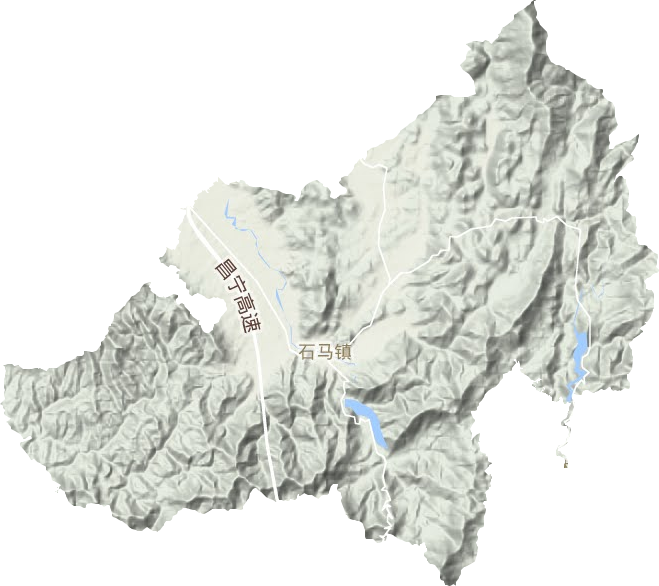 石马镇地形地图