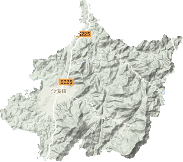 沙溪镇地形地图