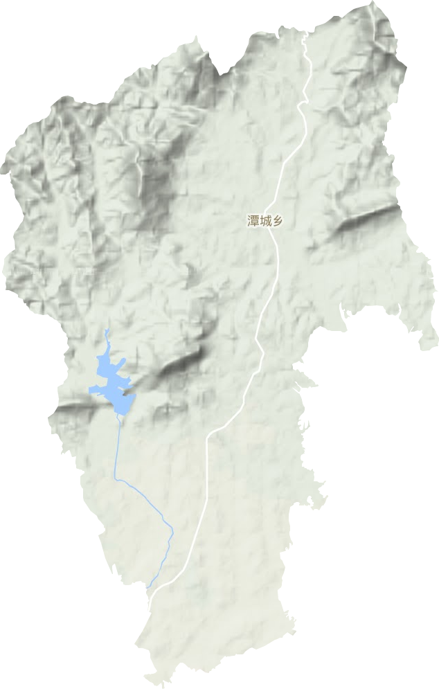 潭城乡地形地图