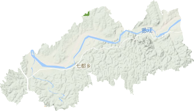 七都乡地形地图