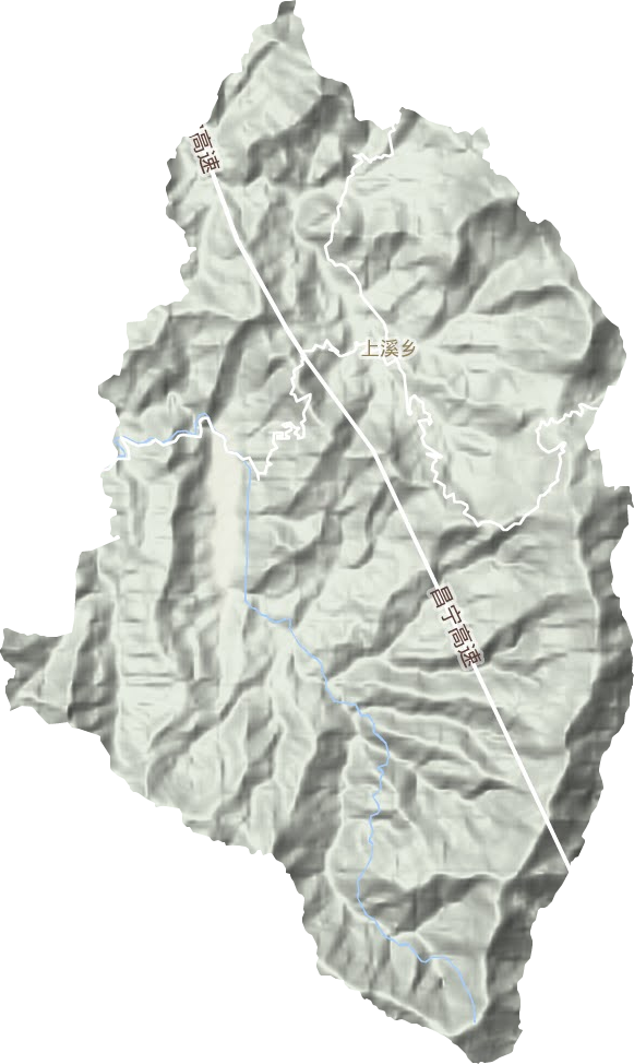 上溪乡地形地图
