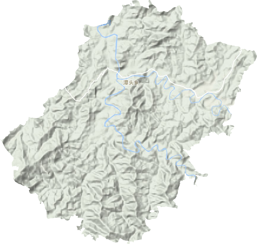 潭头乡地形地图