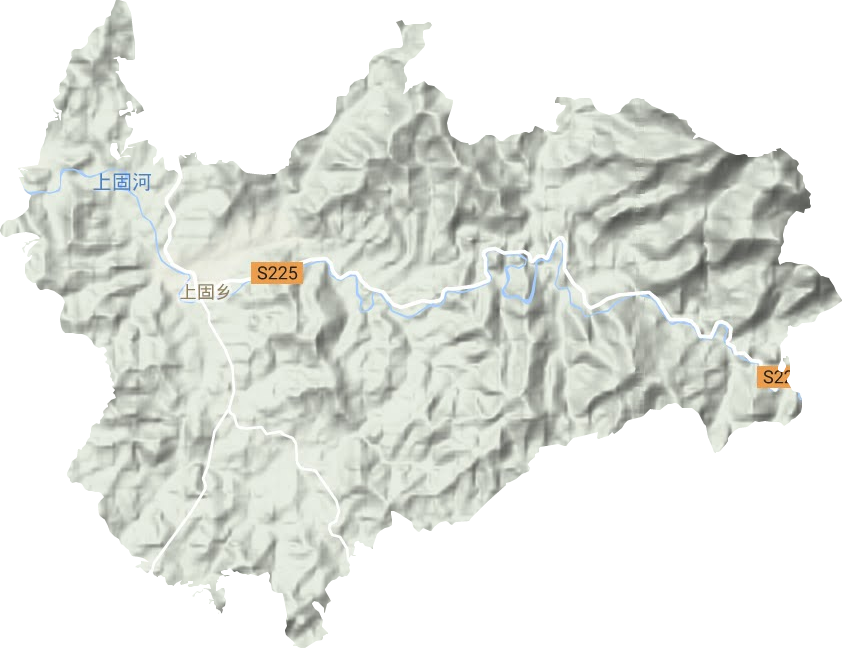 上固乡地形地图