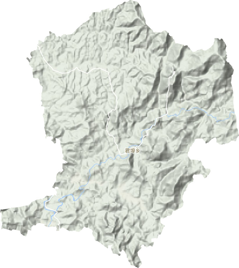 君埠乡地形地图