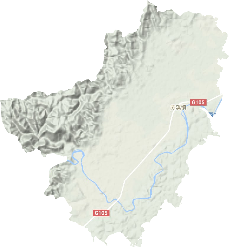 苏溪镇地形地图
